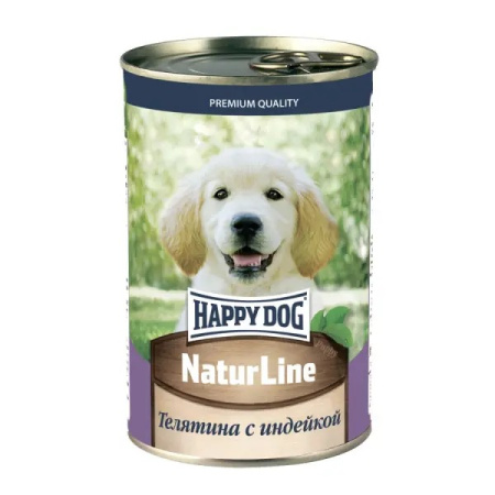 Happy Dog Natur Line Телятина с индейкой для щенков  (НФКЗ) - 0,41 кг