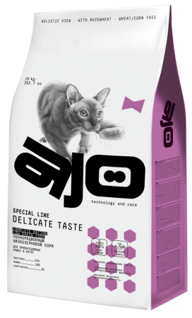 AJO Cat Delicate Taste сух. д/привередливых кошек и котят 10кг