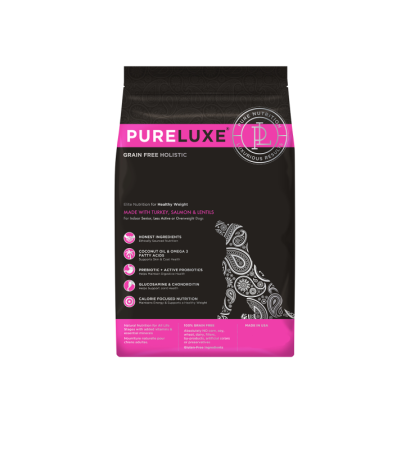 1710 PureLuxe для нормализации веса собак с индейкой, лососем и чечевицей 0,4 кг